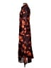 EXQUISE Print Orange Burgundy Casual Dress Size XS - photo 5