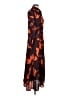 EXQUISE Print Orange Burgundy Casual Dress Size XS - photo 4