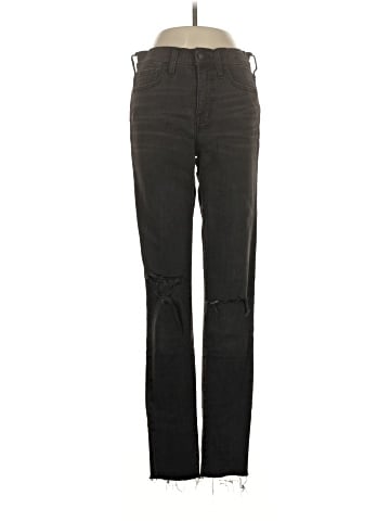 Madewell Tall 9" Mid-Rise Skinny Jeans in Black Sea (view 1)