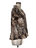 Dana Buchman 100% Polyester Animal Print Brown Tan Short Sleeve Blouse Size M - photo 4