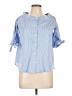 Haute Hippie 100% Polyester Blue 3/4 Sleeve Blouse Size L - photo 1