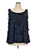 Roz & Ali 100% Polyester Polka Dots Blue Sleeveless Blouse Size 3X - photo 1