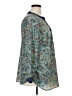 Liz Claiborne 100% Polyester Paisley Blue Long Sleeve Blouse Size 1X - photo 4