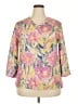 Unbranded Floral Multi Color Pink 3/4 Sleeve Blouse Size XXL - photo 1