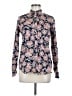 Chaps Floral Blue Long Sleeve Blouse Size M - photo 1