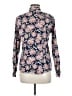 Chaps Floral Blue Long Sleeve Blouse Size M - photo 2