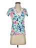 Lilly Pulitzer Tropical Blue Short Sleeve Blouse Size XS - photo 1