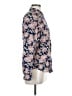 Chaps Floral Blue Long Sleeve Blouse Size M - photo 4