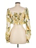Shein Yellow Long Sleeve Blouse Size 6 - photo 2