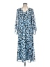 Ichi Animal Print Blue Casual Dress Size EU 36 / US 6 - photo 1