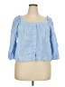Torrid Blue 3/4 Sleeve Blouse Size 2X Plus (2) - photo 1