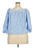 Torrid Blue 3/4 Sleeve Blouse Size 2X Plus (2) - photo 2