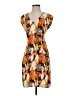 Unbranded Print Orange Casual Dress Size XXS (estimated) - photo 1