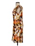 Unbranded Print Orange Casual Dress Size XXS (estimated) - photo 5
