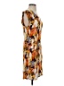 Unbranded Print Orange Casual Dress Size XXS (estimated) - photo 4