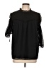 Ann Taylor LOFT 100% Polyester Black 3/4 Sleeve Blouse Size L - photo 1