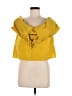Line & Dot 100% Cotton Yellow Sleeveless Top Size M - photo 1