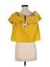 Line & Dot 100% Cotton Yellow Sleeveless Top Size M - photo 2