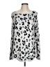 Chico's 100% Rayon Animal Print Silver Pullover Sweater Size Lg (2) - photo 1