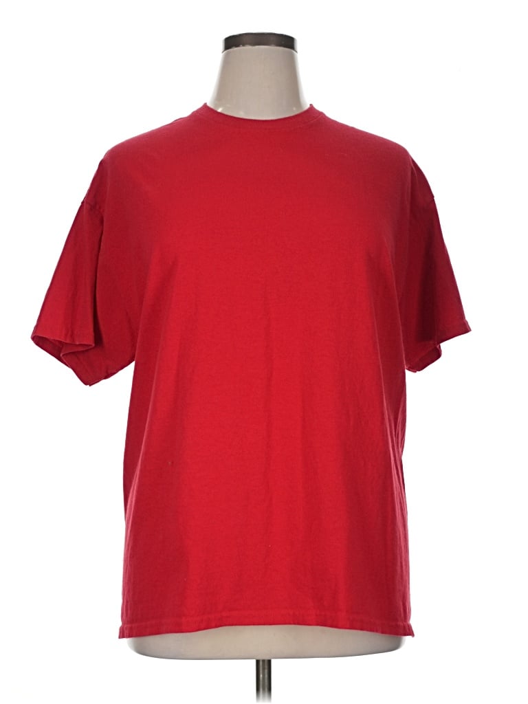 Pre-owned Gildan Short Sleeve T-shirt In Red