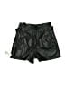 Miss Selfridge 100% Polyurethane Metallic Black Shorts Size 6 - photo 2