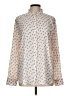 Ann Taylor LOFT 100% Polyester Print Ivory Long Sleeve Blouse Size L - photo 1