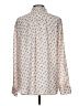 Ann Taylor LOFT 100% Polyester Print Ivory Long Sleeve Blouse Size L - photo 2