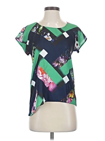 Cynthia by Cynthia Rowley Short Sleeve Blouse (view 1)