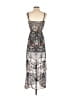 Sage 100% Polyester Paisley Floral Gray Cocktail Dress Size S - photo 2