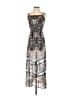 Sage 100% Polyester Paisley Floral Gray Cocktail Dress Size S - photo 1