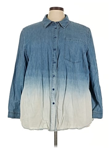 Lane Bryant Long Sleeve Button-Down Shirt (view 1)