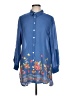 Fig and Flower Blue Long Sleeve Blouse Size L - photo 1
