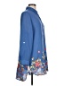 Fig and Flower Blue Long Sleeve Blouse Size L - photo 4