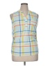 New York Laundry 100% Polyester Yellow Blue Sleeveless Blouse Size XL - photo 1