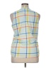 New York Laundry 100% Polyester Yellow Blue Sleeveless Blouse Size XL - photo 2