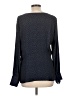 Ann Taylor 100% Polyester Gray Black Long Sleeve Blouse Size 12 - photo 2