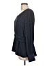 Ann Taylor 100% Polyester Gray Black Long Sleeve Blouse Size 12 - photo 5