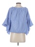 KONTROL Contemporary 100% Polyester Blue 3/4 Sleeve Blouse Size S - photo 2