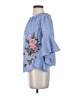 KONTROL Contemporary 100% Polyester Blue 3/4 Sleeve Blouse Size S - photo 5
