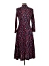 Unbranded 100% Polyester Print Burgundy Casual Dress Size L (estimated) - photo 2