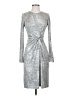 Vince Camuto Metallic Silver Cocktail Dress Size 2 - photo 1