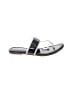 J. McLaughlin 100% Leather Silver Blue Flip Flops Size 7 - photo 1