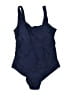 Daci Solid Blue One Piece Swimsuit Size 16 - photo 1