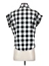 Emery Rose 100% Polyester Checkered-gingham Black Short Sleeve Blouse Size S - photo 2