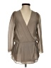 Babaton 100% Silk Tan Long Sleeve Silk Top Size XS - photo 1