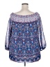 Alyx 100% Polyester Blue 3/4 Sleeve Blouse Size 2X - photo 2