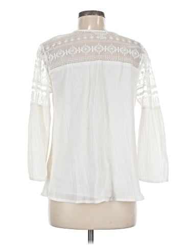 Garnet Hill 3/4 Sleeve Blouse (view 2)
