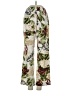 Unbranded Floral Ivory Casual Pants Size XXS (estimated) - photo 1
