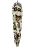 Unbranded Floral Ivory Casual Pants Size XXS (estimated) - photo 4