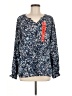 Jessica Simpson Blue Long Sleeve Blouse Size M - photo 1
